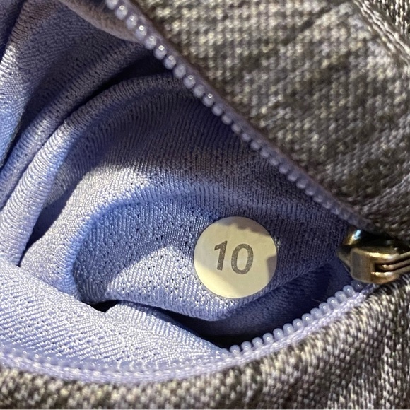 Lululemon Jacket Womens 10 Daily Yoga Gray Coco Pique Black Full Zip Mock Neck - Picture 7 of 7